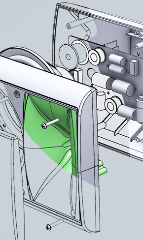 Transparent exploded view speaker