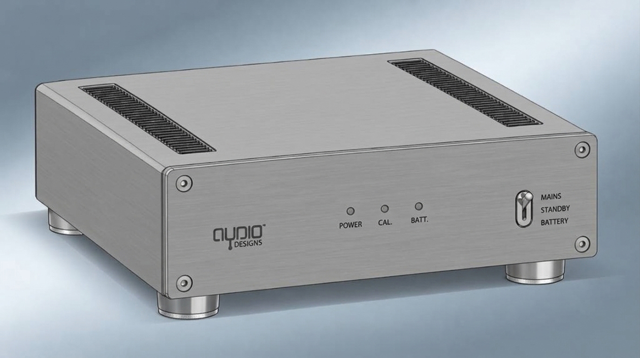 Audio Designs true Class-A RIAA preamplifier, front view